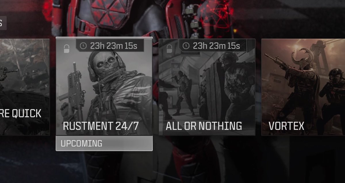 charlieINTEL's tweet photo. New MW3 Playlist Update is live: Rustment 24/7 + All or Nothing is now live. 

Vortex is still live for another few days. https://t.co/J9Kq29PGJg