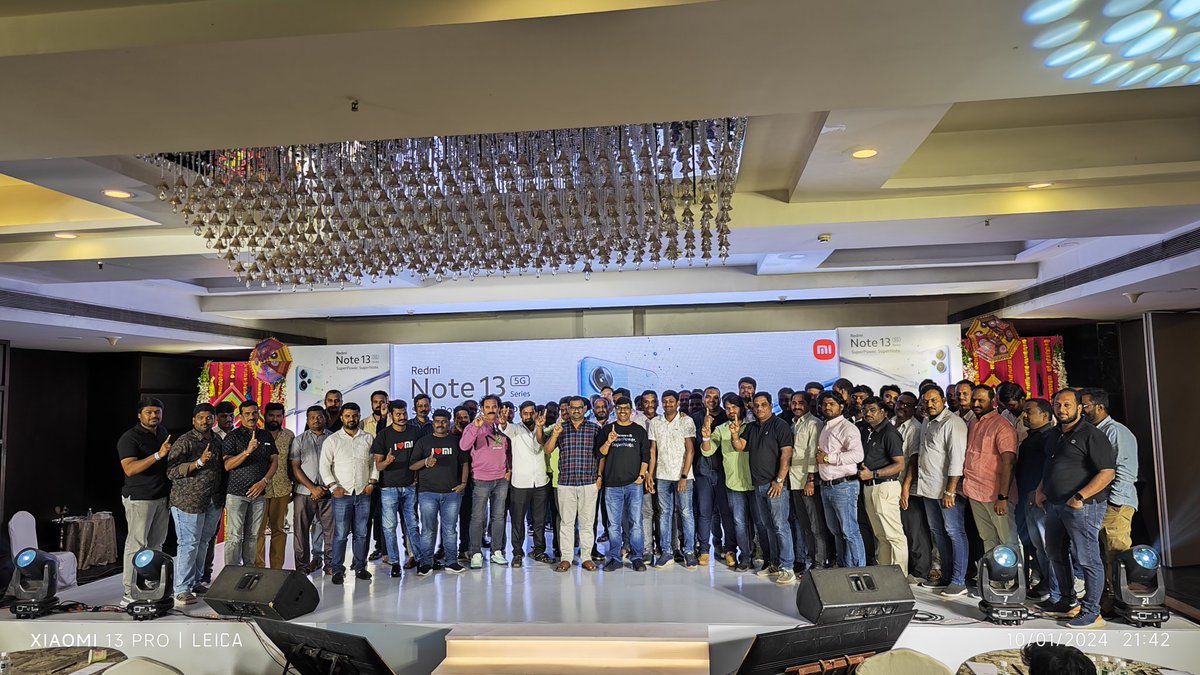 batchumalli's tweet photo. And there comes another fantastic...
SuperNote Roadshow Launch Event here in #Vijaywada with our #Super #MiPartners ๐๐คฉ
Super excited with the love & response for our #RedmiNote13 5G Series๐
#Xiaomi โฅ๏ธ #VijaywadaPartnersMeet https://t.co/ejuK8UhKyA