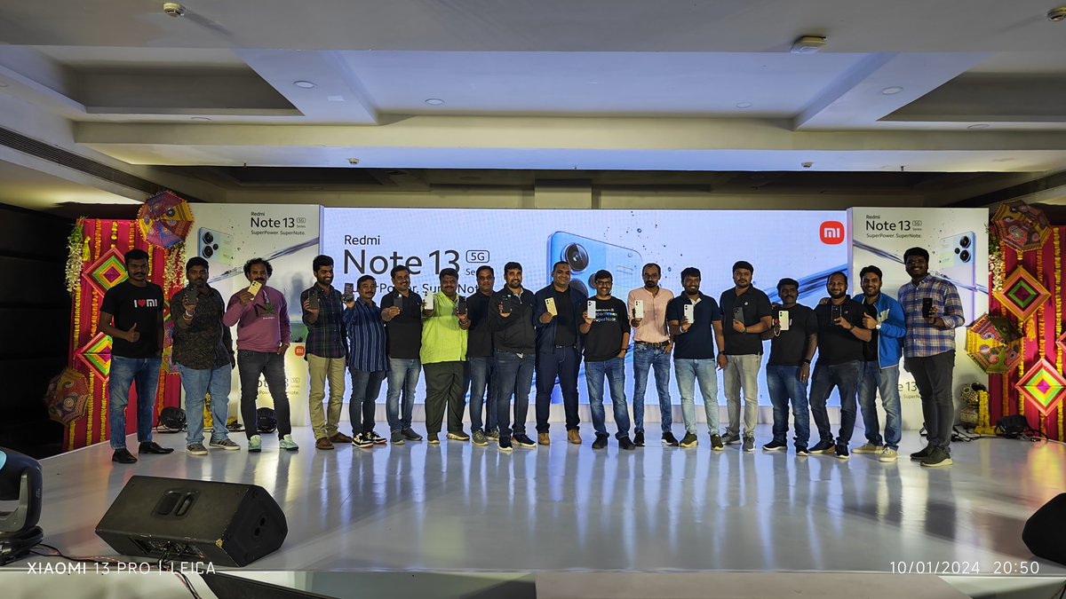 batchumalli's tweet photo. And there comes another fantastic...
SuperNote Roadshow Launch Event here in #Vijaywada with our #Super #MiPartners ๐๐คฉ
Super excited with the love & response for our #RedmiNote13 5G Series๐
#Xiaomi โฅ๏ธ #VijaywadaPartnersMeet https://t.co/ejuK8UhKyA