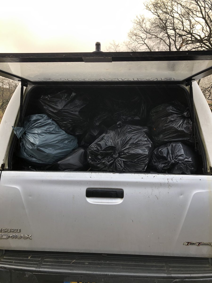 Our amazing volunteers & the staff team spent a wet day picking up 67 bagfuls of litter & dog mess. Sad that some come here, enjoy themselves but have so little respect for the countryside, wildlife or other people. Using the bins or taking it home doesn’t seem to occur to them.