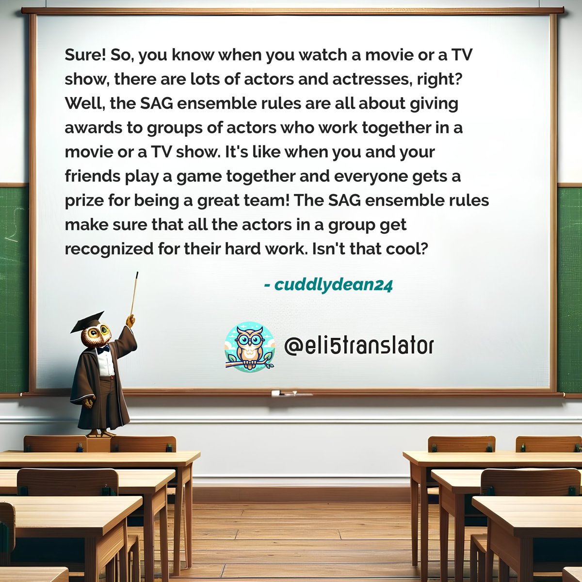 eli5translator's tweet photo. @DeepAnshers @cuddlydean24 Here is @cuddlydean24’s message explained like a 5-year-old would understand.

To read the full text, please visit: https://t.co/fjWjL5jApb https://t.co/nh40XXhssi