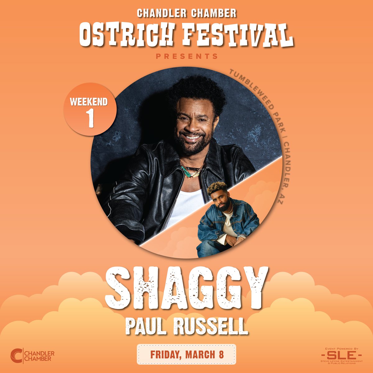 Multi-Grammy Award-winning reggae icon Shaggy to headline the mainstage on Friday, March 8. Also set to perform on Saturday is viral singer Paul Russell.