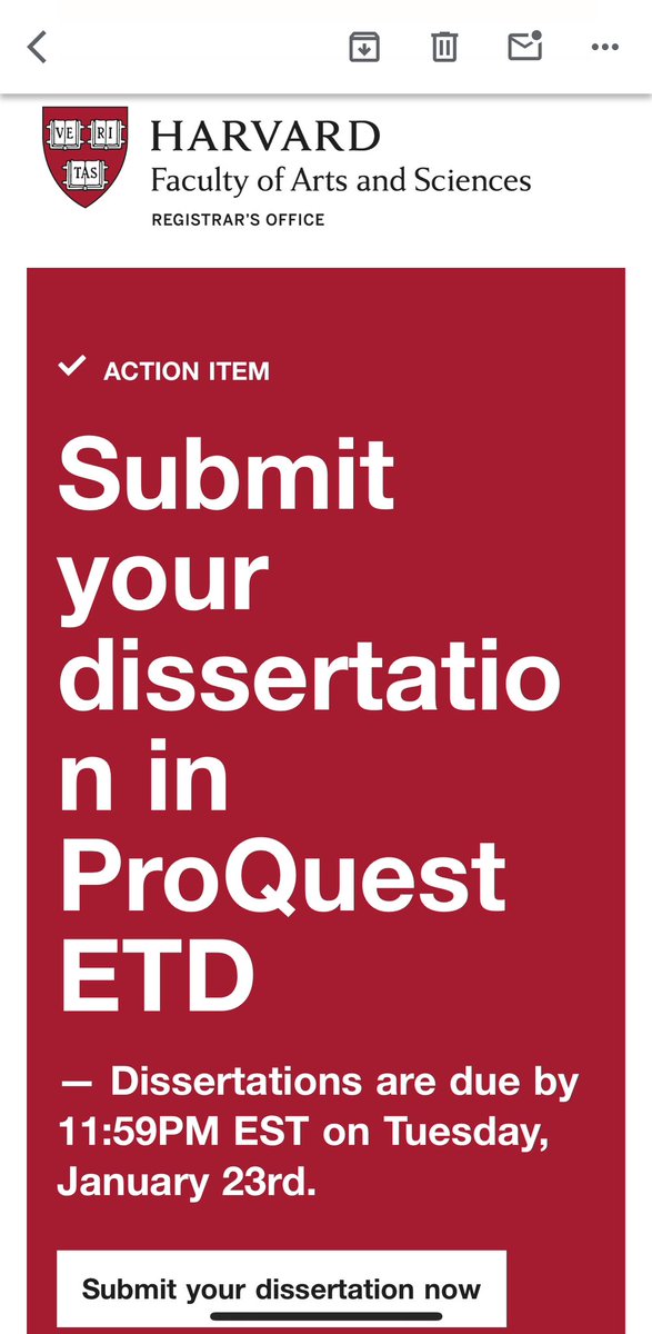 Few things are more enjoyable than the regular panic attack I have from being stuck on the Harvard Registrars’ email list post-graduation.