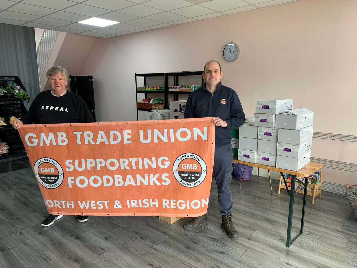 Great work from @GMB_union_NWI sharing with Foodbanks across the Region ! @TheFlorrie @WaltonValeShop ! @deniseNWI @PaulMaccaGMB @munby_steve @GMBCouncillors