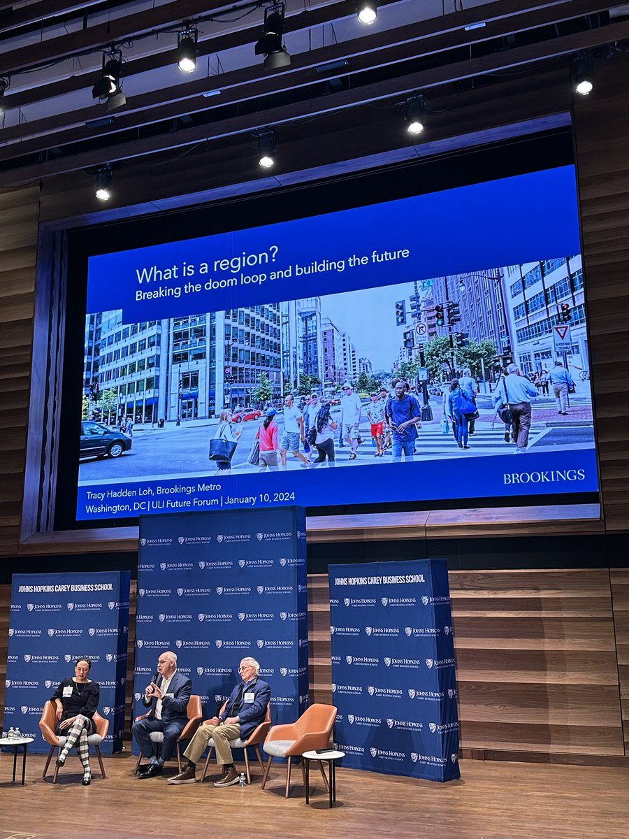 Attending @ULIWashington Future Forum re: thought-provoking conversations about what’s next for the DC region. Heard a great panel with former Pittsburgh Mayor Tom Murphy about the importance of leadership, vision &amp; taking risks in the face of challenges affecting communities.