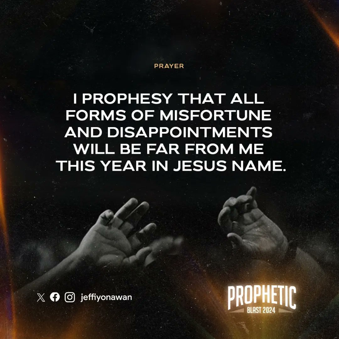 jeffiyonawan's tweet photo. The understanding of the Word of God gives speed to your prayers!
Prophetic Blast 2024
#propheticblast
#newyearprayers
#miracleassembly
#jeffiyonawan https://t.co/v0ey2HvXSV
