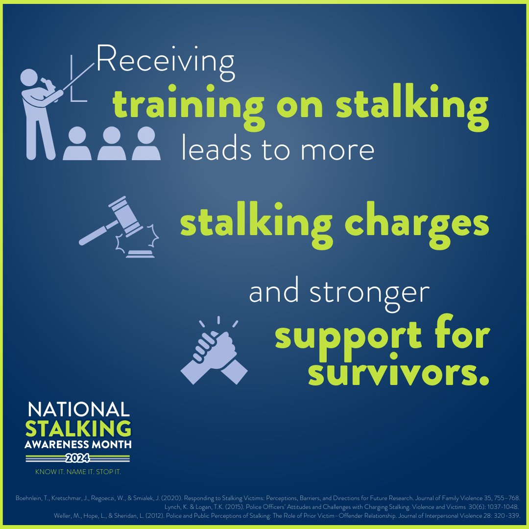 Many professionals tasked with holding offenders accountable and/or helping keep victims safe have little training and few resources for recognizing and responding to stalking. SPARC is here to help! stalkingawareness.org/request-a-trai…. #KnowItNameItStopIt #NSAM2024