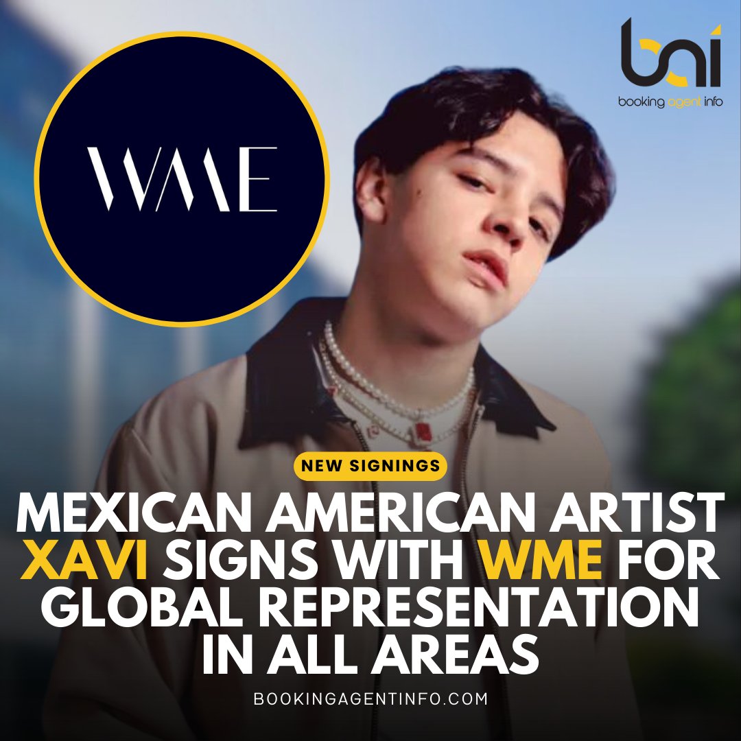 baidatabase's tweet photo. Mexican American artist #Xavi signs with #WME for global representation in all areas, including his first tour planned for later this year.

Follow @baidatabase for more! 

#LaDiabla #Billboardchart #LatinSongwriters #newmusic #BookingAgentInfo #Spotify https://t.co/avnm7bvEWF