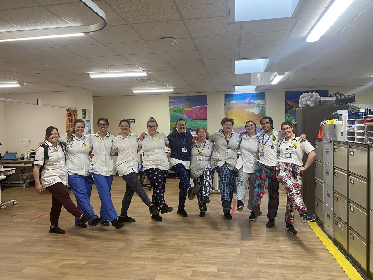 I always think I’m full of good ideas, but I think this one really was! Promoting people to get up and dressed in their own clothes, not stylish NHS gowns! and making patients smile on the way! #endpjparalysis