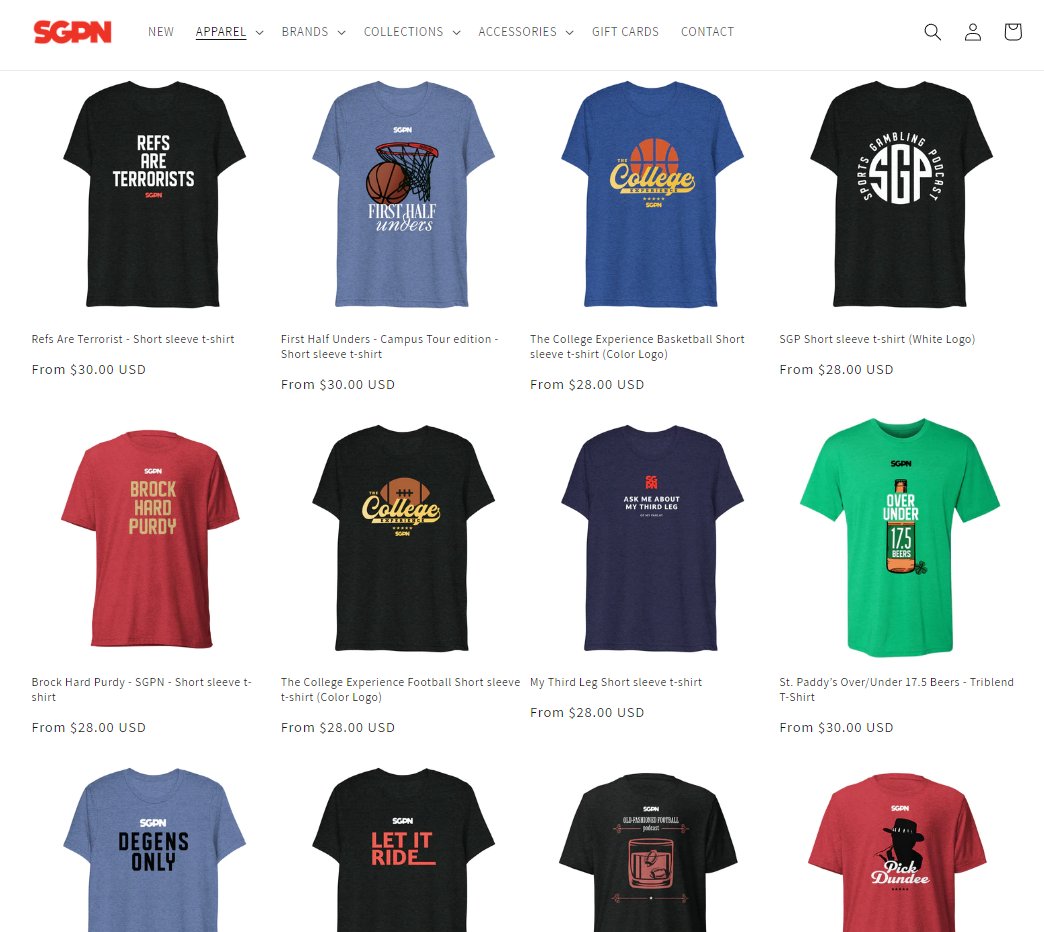 GamblingPodcast's tweet photo. π We've got a MERCH SALE as well!π
15% off the entire store with promo code PLAYOFFS
https://t.co/XS3uMuFqg0
