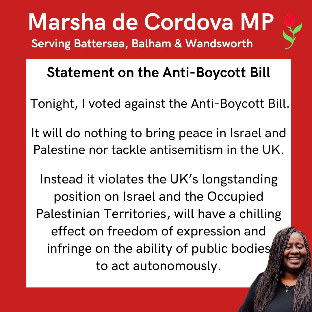 MarshadeCordova's tweet photo. Tonight, I voted against the Anti-Boycott Bill. https://t.co/LYhh2DZdH7