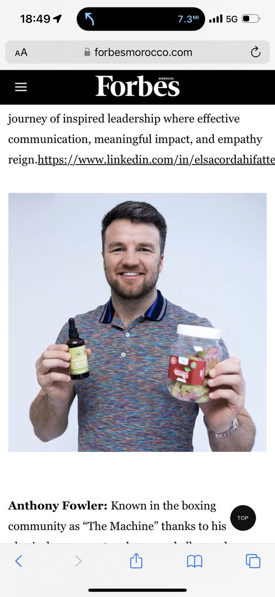afowler06's tweet image. Who ever thought they’d see this daft boxer in @Forbes 😅😅 @supreme_cbd 🙏🏻