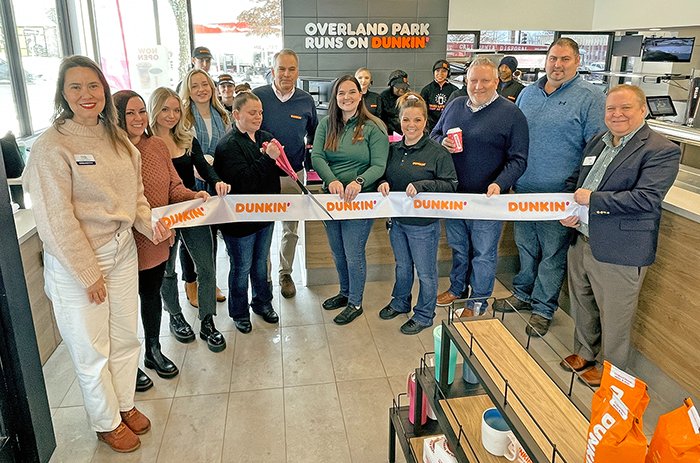 opchamber's tweet photo. Congratulations to the Bluemont Group LLC, on the grand reopening of its remodeled @dunkindonuts at 7446 Metcalf!
Dunkin's Next Generation store features modernized design &amp; service. Cold drinks are poured through a tap system similar to draft beer.  https://t.co/KvDjiZVSkv https://t.co/ncAqCeKTki