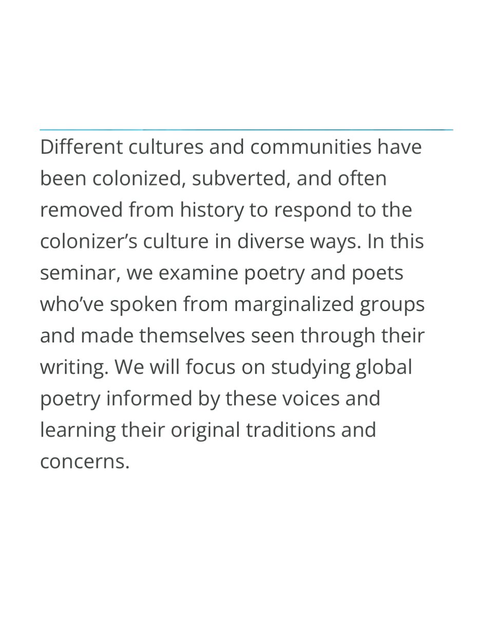 awasthi_gauri's tweet photo. Hi, I am teaching Decolonizing Poetry with the @loftliterarycenter. Everyone with an interest in learning about poetry and decolonization is welcome to join. Its COMPLETELY ONLINE. On Wednesdays from 4-6pm CT, January 24th - February 28th.
Register here: https://t.co/oJKcynTeul https://t.co/5Fq73Ypf6M