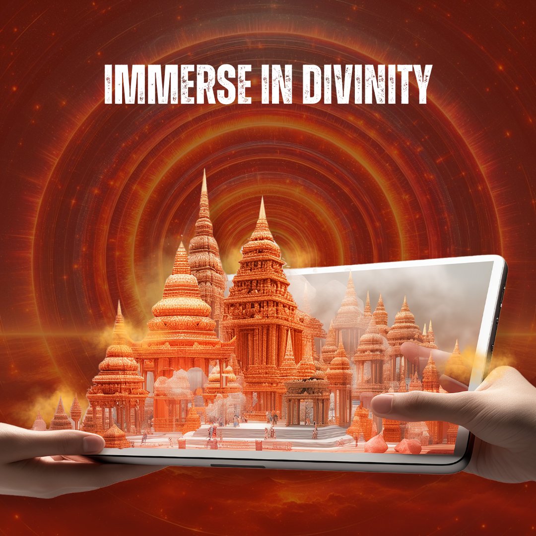 invoxel's tweet image. Explore the seamless fusion of #technology and #culture, where #Innovation becomes a divine #experience. Immersed in the synergy of digital advancements and traditional richness. A harmonious blend where modernity meets the sacred. #AR #VR #VR #immersive #AI