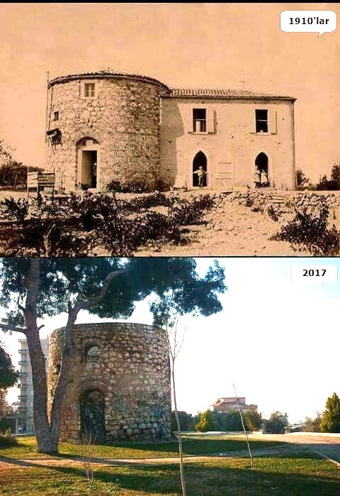 Buca   -    İzmir 
Günümüzde Yörük Ali Efe Parkı yani Koşutepesi'ndeki değirmen. Değirmen önceden İngiliz Ashe ailesine aitmiş. Değirmenin önünde yani Koşutepesi'nde bağları varmış. 1922'de Türk Ordusu İzmir'e yaklaşınca   Malta'ya kaçmışlar.