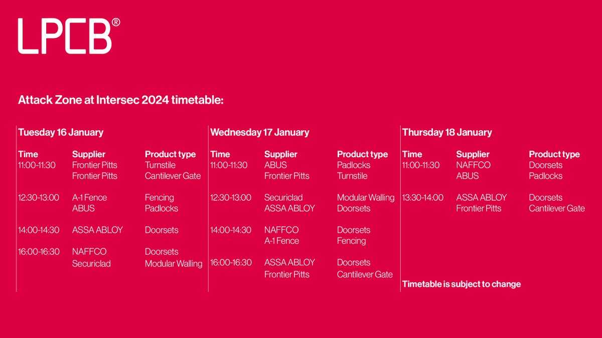 brelpcb's tweet image. Don’t miss #LPCB Attack Testing at the 25th edition of @IntersecExpo, from 16-18 January 2024. 

📍 Dubai World Trade Centre  

Find out more: intersec.ae.messefrankfurt.com/dubai/en/show-….

#LPS #LPCBRedBook #firesafety #security #physicalsecurity #electronicsecurity #IntersecExpo #25YearsOflntersec