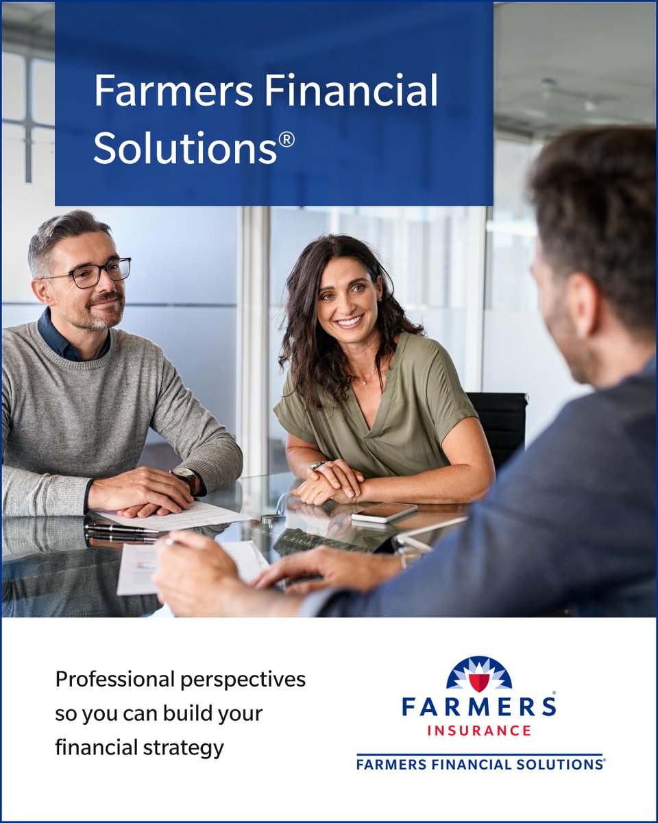 Did you know Farmers can help with more than just your insurance? Figure out your financial strategy with help from a Farmers Insurance and Financial Services Agent: farme.rs/3NPZnYy Securities offered through Farmers Financial Solutions, LLC. Member FINRA & SIPC.