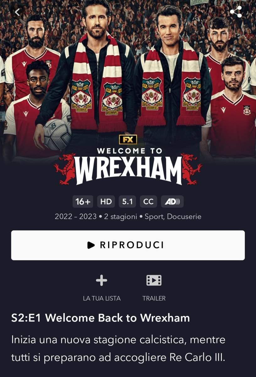 Era ora. #welcometowrexham