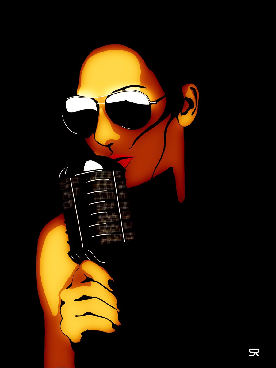 First piece of 2024. Definitely a mood drawing. #singer