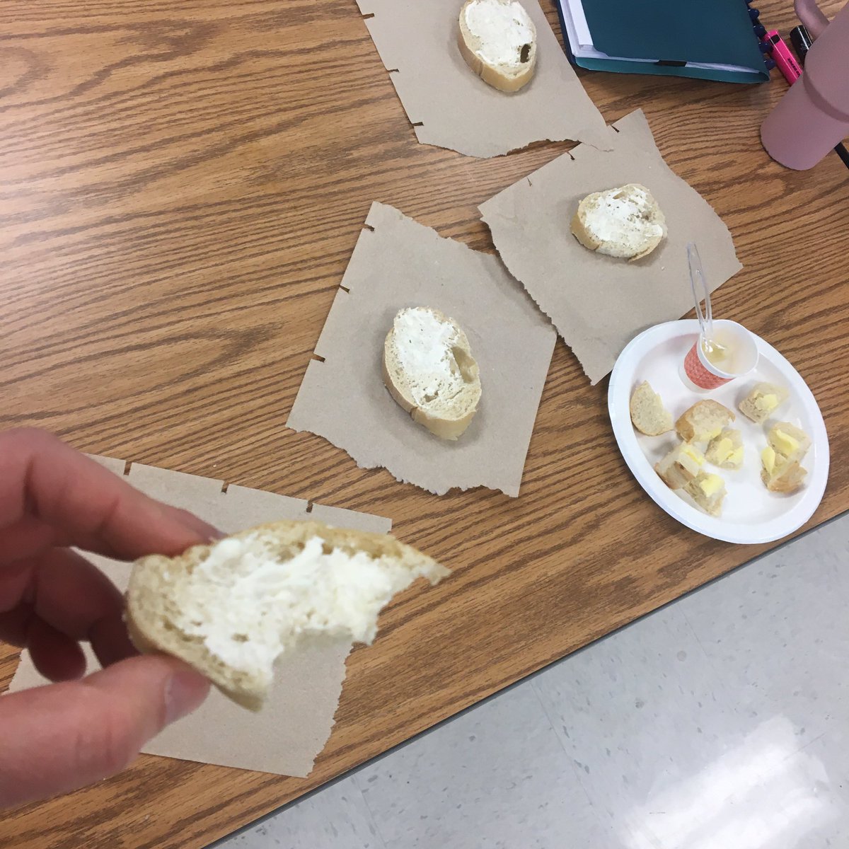 Bonus to presenting #STEM ideas at an elementary school: 1st graders were making butter by shaking (& counting their shakes) & it tasted great!