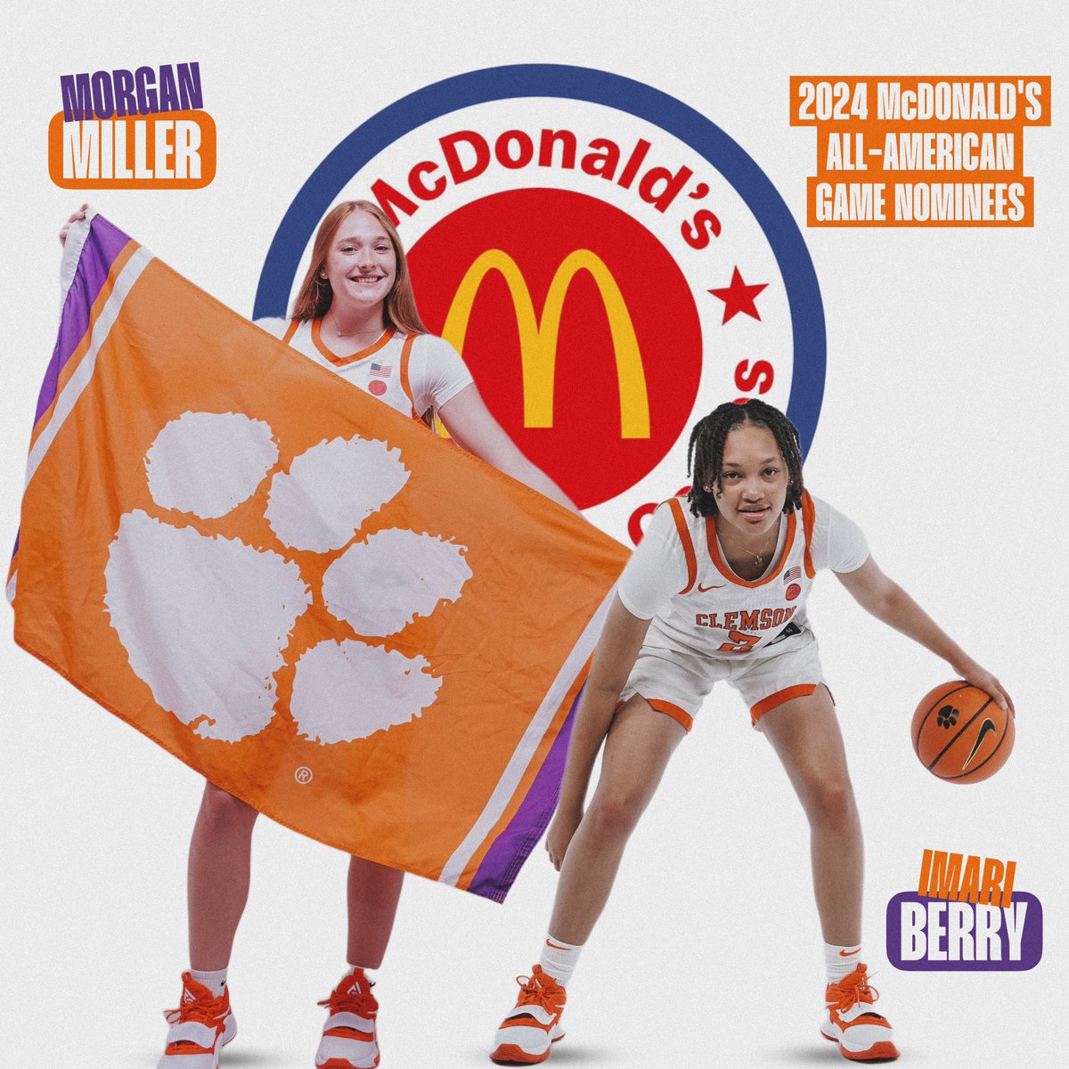 Top-tier talent coming to Tiger Town 🐅 Congratulations to Imari and Morgan on being nominated for the McDonald’s All-American game! #ShowUp