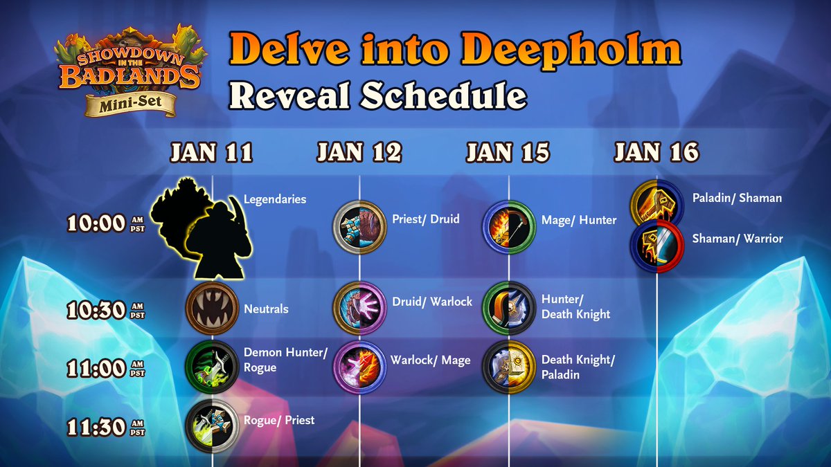 PlayHearthstone's tweet photo. Delve into a new season of reveals tomorrow! ⛏️ https://t.co/F9M9eAJ2Es