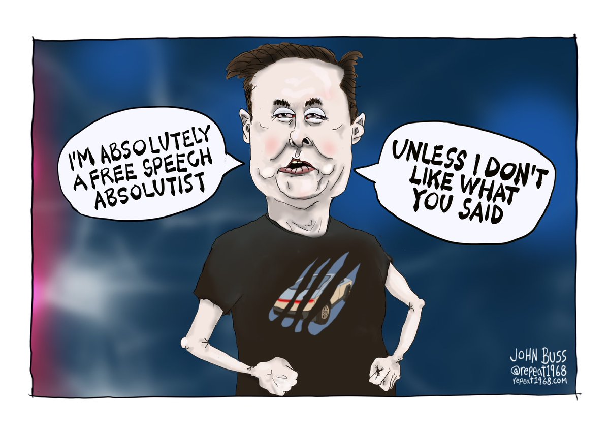 ablueview's tweet photo. Elon Musk's Absolutist Free Speech (where he absolutely gets to do/say whatever he wants) has cost him $31.5 B, losing 72% of his Twitter investment in 15 months.
Absolutely a business genius.
#BoycottTesla #PoorProductManagement #PoorLeadership #Oligarchs #WealthTax #ABlueView https://t.co/z0gn4Nic6u