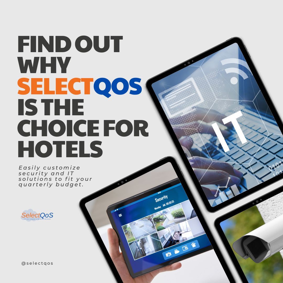 SelectQoS's tweet image. Explore the reasons Southern California hotels choose SelectQoS for their security and IT needs. Our tailored solutions are crafted to effortlessly blend with different hotel environments. #SelectQoS #HospitalityTech