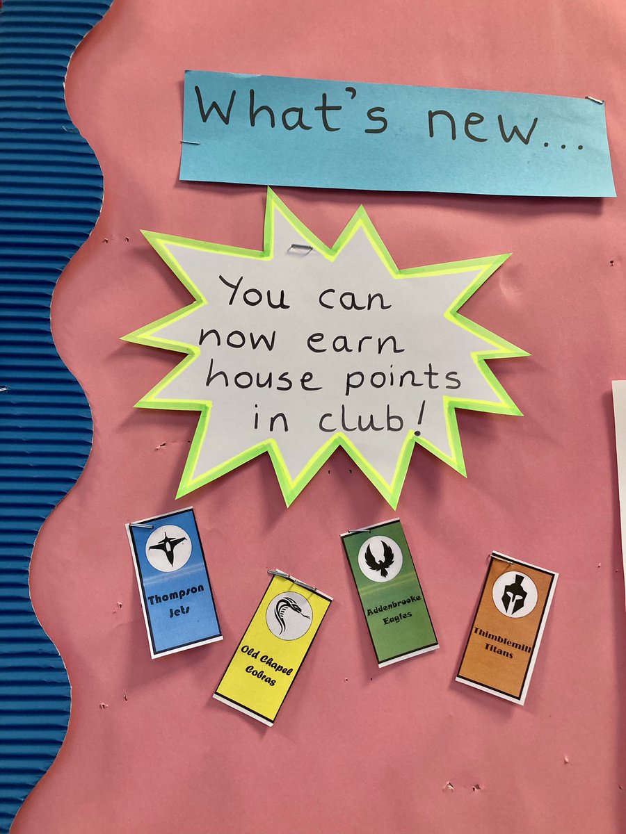 DurnallLisa's tweet photo. We are very excited to be able to be part of the house point system in club! The children were buzzing this afternoon @UplandsManor @4communitytrust https://t.co/SnaMcTakxP