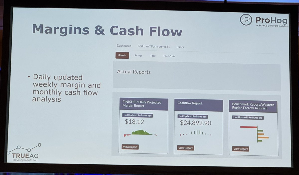 Very interesting presentation by Steve from TrueAG on margins and cashflow projection <a href="/BanffPork/">Banff Pork Seminar</a> happy to work with this program through <a href="/GVFswine/">GVF Swine</a>.
This is a very helpful tool we have access to in these challenging times.