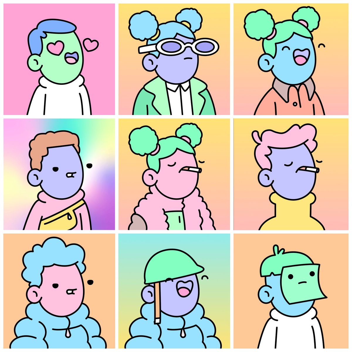 Just added 9 more <a href="/doodles/">doodles</a> to my collection. 🫡🌈💗🫶