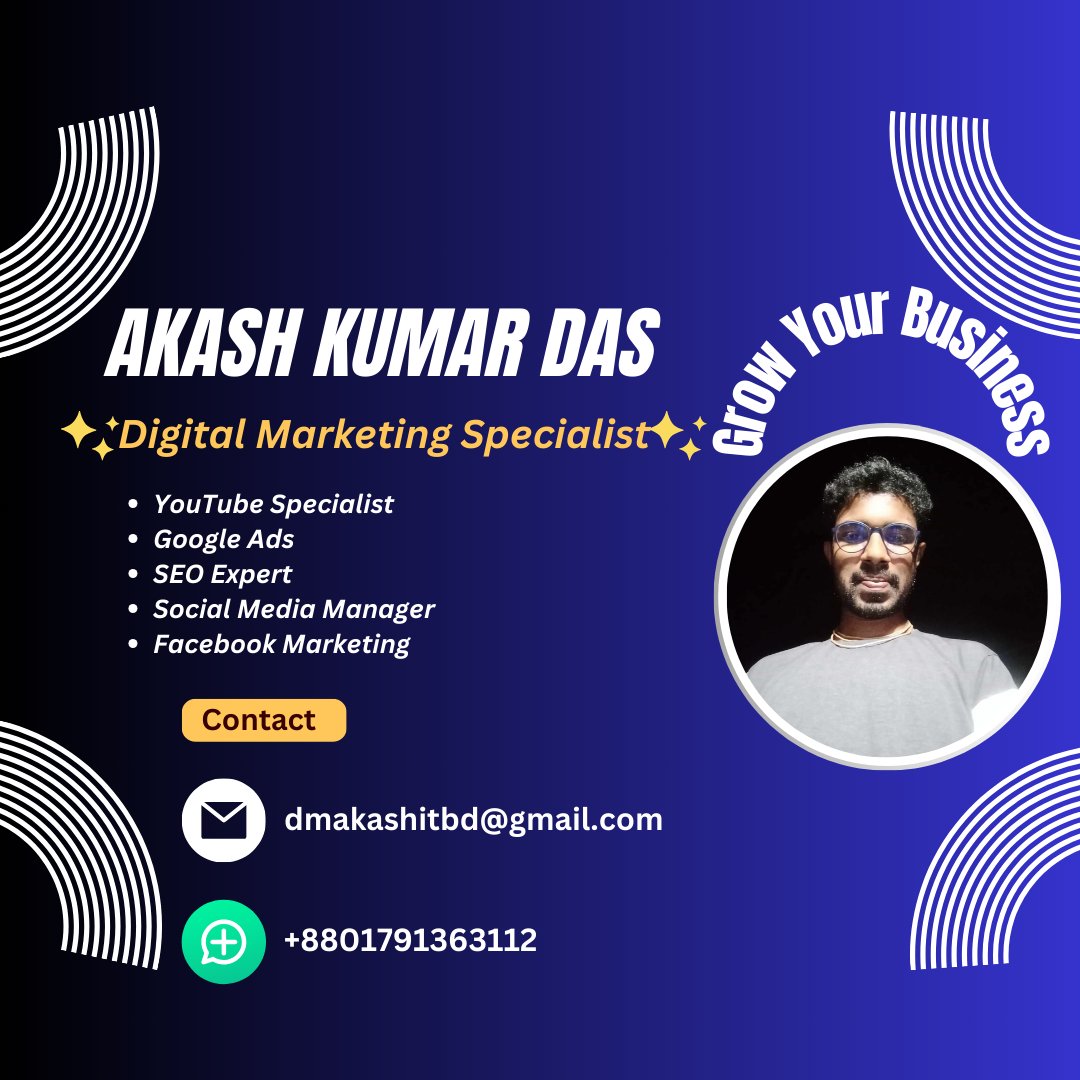I am a professional digital marketer verified by Google certificate I can work for all your social media development contact us to avail of our services. Our only goal is to satisfy the client. Thank you💙

#Twitter #linkedinleads #pinterest #Spotify_Number_i  #RedditRecap #Song