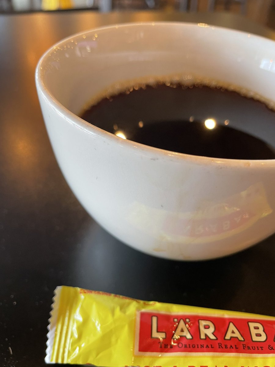 Waiting at a local coffee shop for the young lady I disciple. Today it’s black coffee and a Larabar because, you know, Whole 30. The coffee is hot and the Larabar is sweet so I’ll count it as a win. 🤗