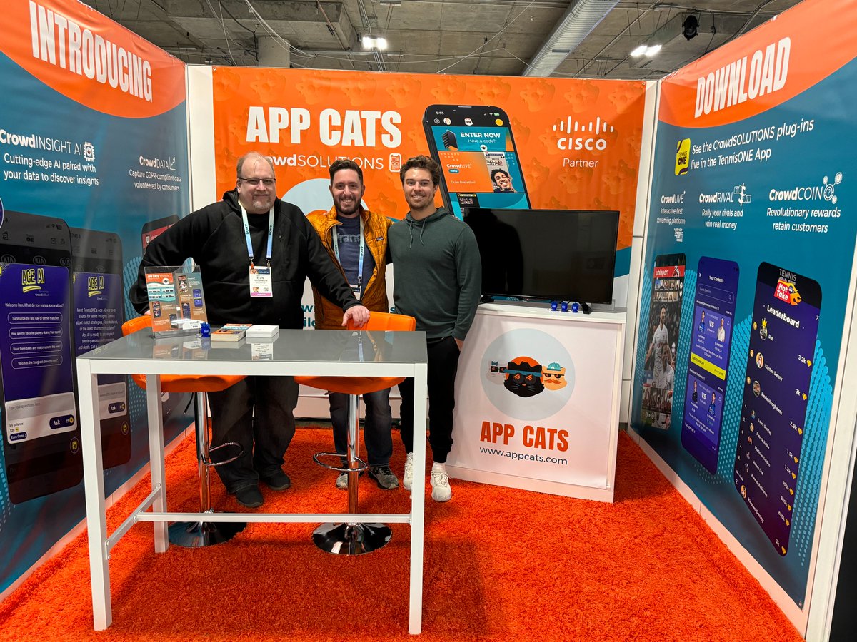 app_cats's tweet photo. Kevin, Anthony, and Collin are here to answer all of your CrowdSOLUTIONS questions at #CES2024 

Drop by booth 60655 to see what we're all about, sneak peek in this photo 👀 https://t.co/P1JPvKEwNE