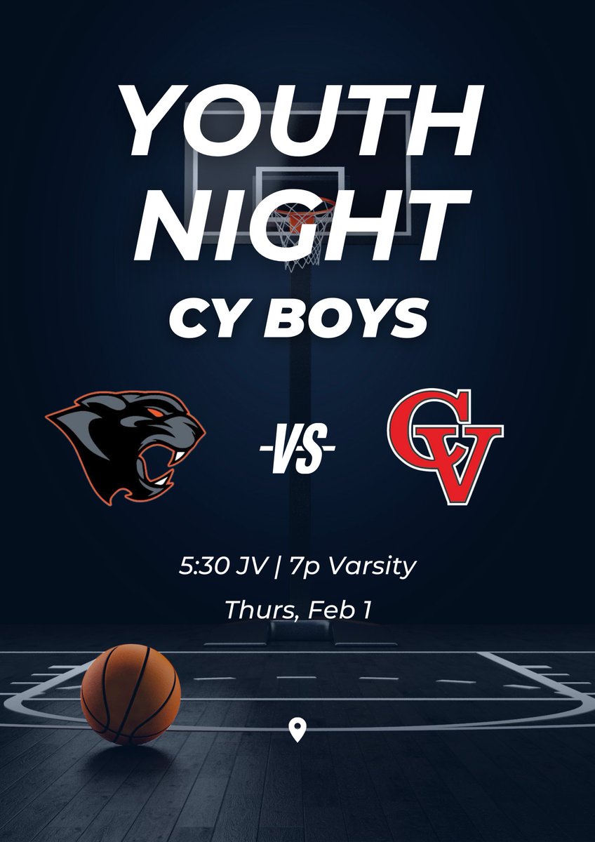 CYBOBasketball's tweet photo. CYBO x CYHS Youth Night 2024!  

Join us Tuesday, Jan 23 &amp; Thursday, Feb 1 for Youth Night at CYHS!  

Players wear your jersey for free student admission. 

Be Loud, Be Proud, Roll CY! https://t.co/D7anSbAvr1