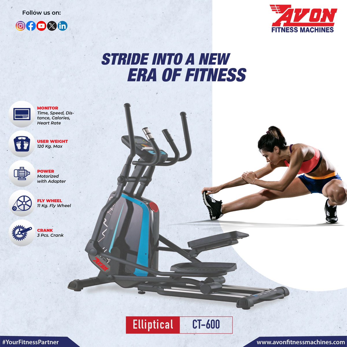 Let Avon fitness equipment redefine your fitness objective and be your partner in pushing yourself above your imagined boundaries.

#chestpress #excercising #workoutmotivation #workoutspecialist #workoutroutine #fitnessinfluencer #fitnessismylife #fitbody #cardioworkout