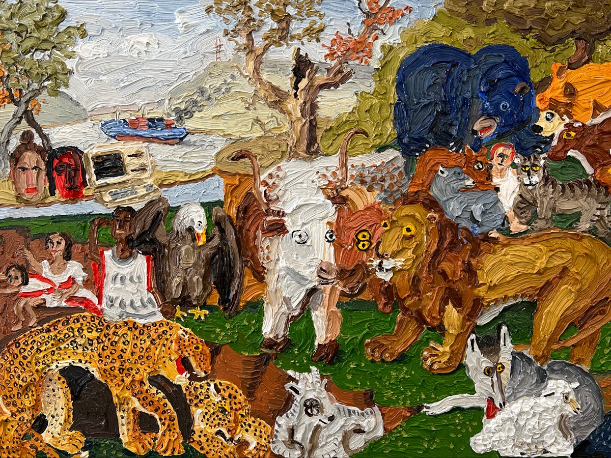 deyoungmuseum's tweet photo. 🕊️ How would you represent peace in an artwork?
In #LeeMingwei’s “Our Peaceable Kingdom” (2020 to present), he invites artists to propose their own models of peace by reworking Edward Hicks’s famous painting. https://t.co/8OkgE4Wfem