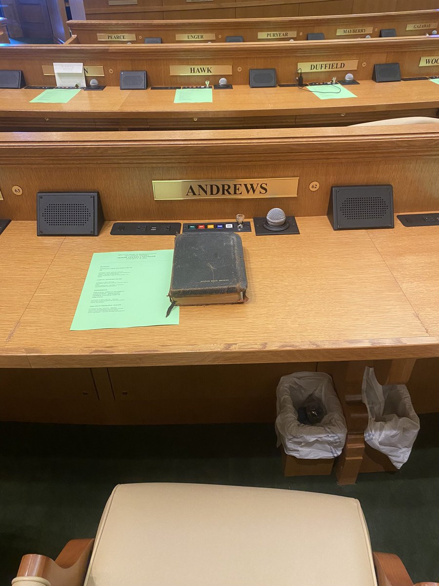 A year ago yesterday I was sworn into office on my Great Great Grandfather’s Bible. 

In my first year in office I,
-helped secure millions in additional funding for the Arkansas Fire Academy
-lead the charge on bettering our first responders work benefits 
-worked to ban China