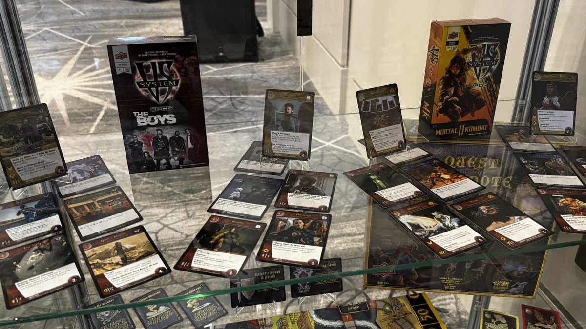 SCCTradingCards's tweet photo. .@UpperDeckEnt with AWESOME-looking gaming releases, incorporating properties like #TheMatrix, #WhatIf, #TheBoys, and more 👀
#CDDC #CDDConference #CollectTheBest https://t.co/c9wcinfcXU