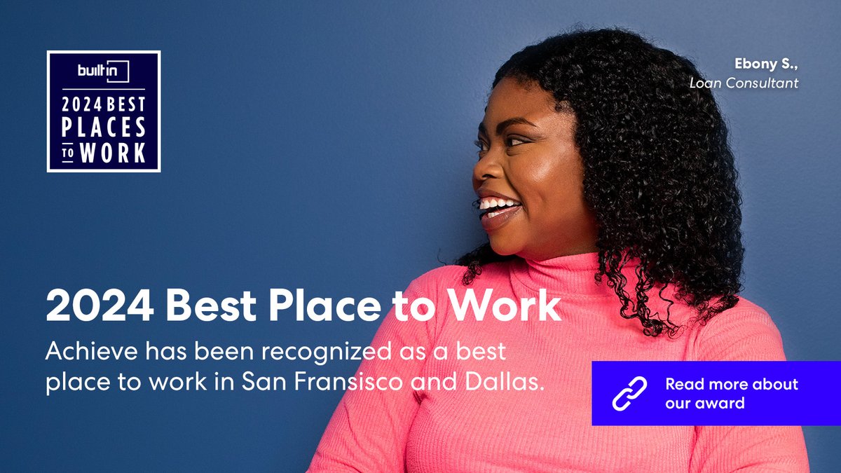 Built In has released their top #tech companies to work for in 2024 & Achieve made the list in two major cities 👏 Read more about this award & what it means for our future: bit.ly/3Sca3mW #weareachieve #bptw2024 #2024builtinbest #bestplacestowork #bestplacestowork2024