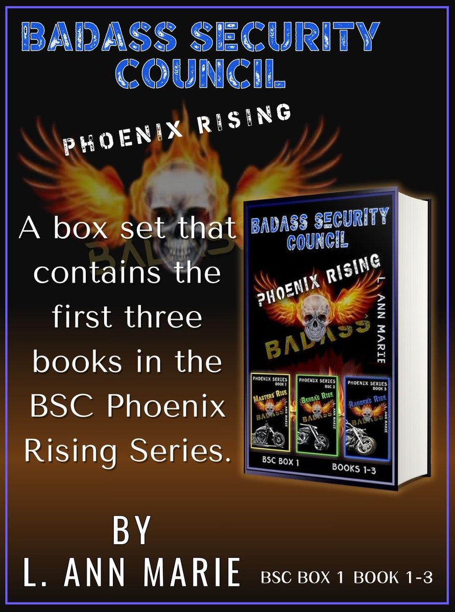 authorocean's tweet photo. Highly recommended - Badass is back with a vengeance. Badass Security Council Phoenix Rising: BSC Box One! Each book focuses on one couple but there is an ongoing story of the BSC that flows through each. #Romantic #ActionAdventure @LAnnMarie1 https://t.co/fkNJXDnJZC https://t.co/3zu741F8WZ