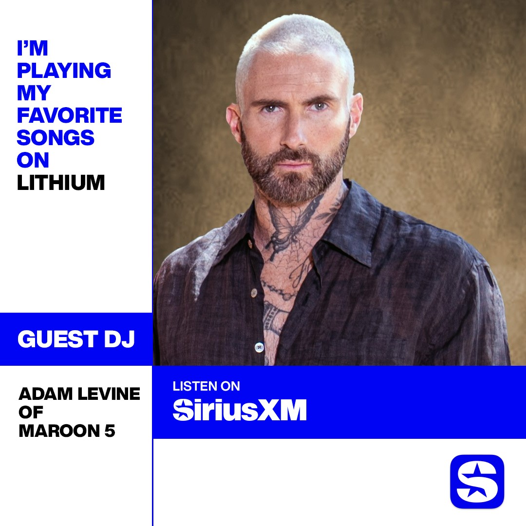 I’m playing some of my favorite songs I grew up with in the ‘90s on @SIRIUSXM Lithium. Check out the full extended show now with all 31 songs. sxm.app.link/Maroon5GuestDJ