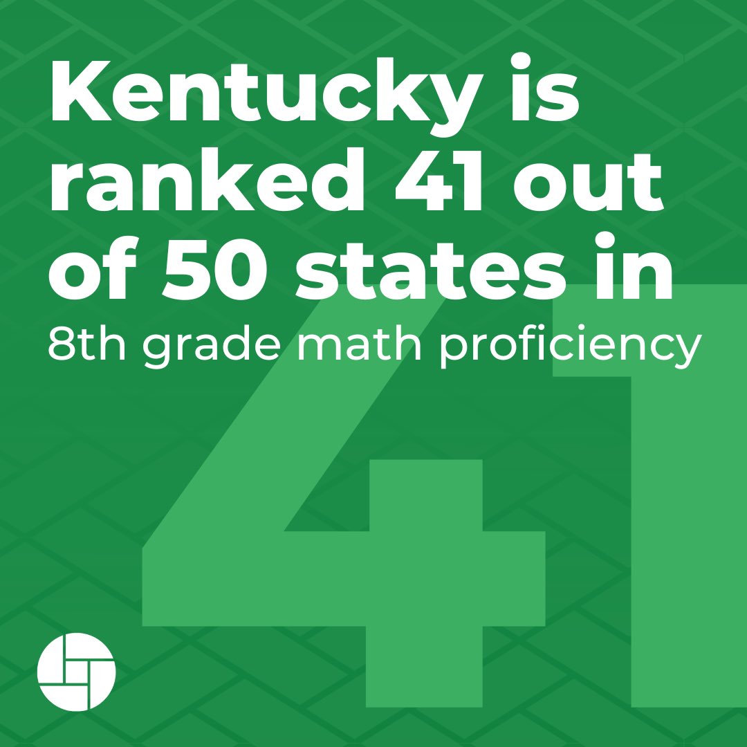 Kudos to Rep. @JamesATipton for tackling KY's math challenge—only 21% of 8th graders are proficient. HB162 could be a key step in boosting teacher prep and student support.  

We’re monitoring its progress closely. 

#KYGA24 #KentuckyEducation #BigBoldFuture