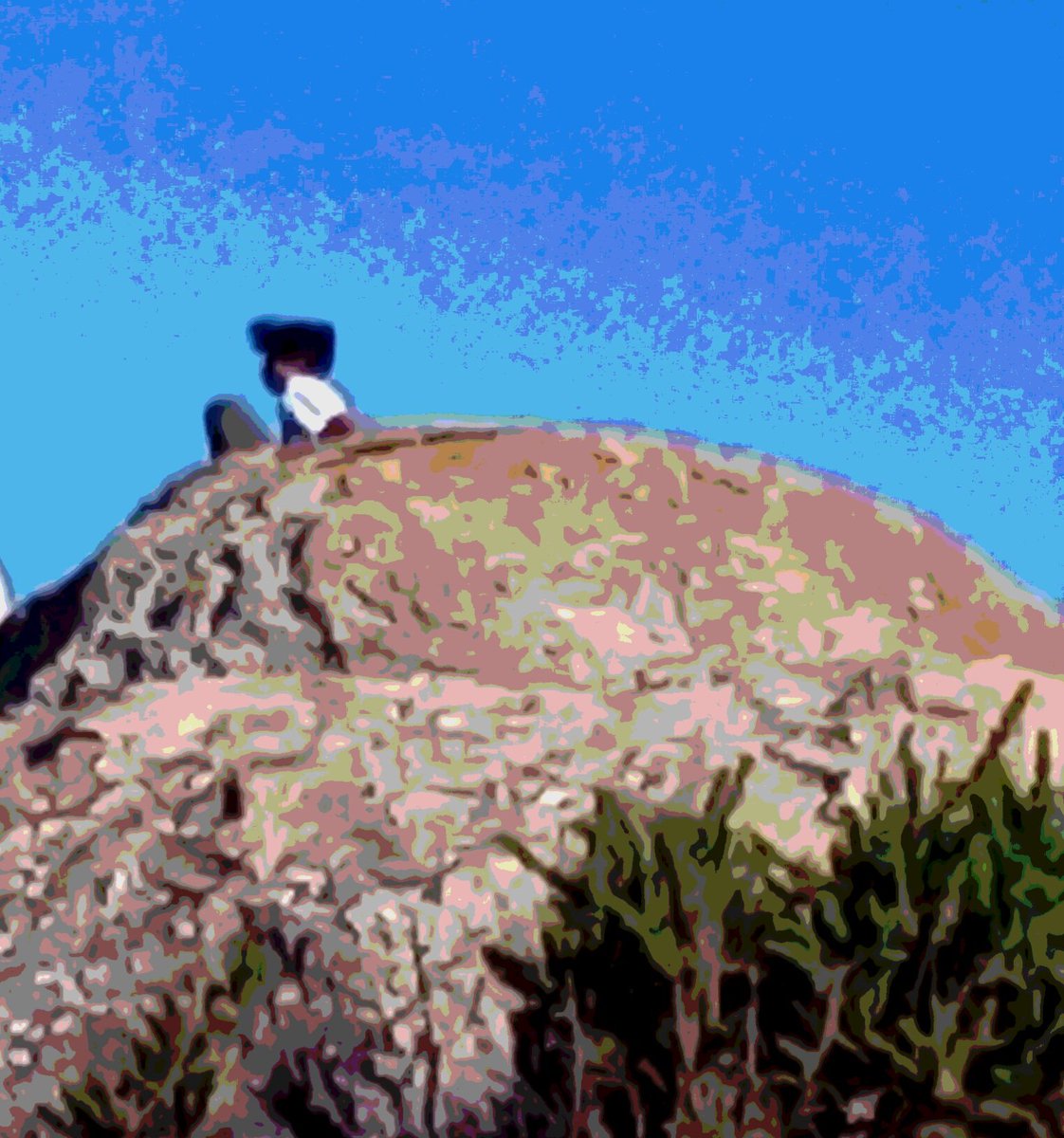 p_sento's tweet image. That man Sitting on a rock,
Looking just as solid,
Calm and composed

Might be #shipwrecked from inside
Hiding the storms behind the closed eyes
Swallowing the sorrows

Borrowing the outer strength
From the rock underneath 
Trying to build in his mind
A dream of tomorrow
#vss365