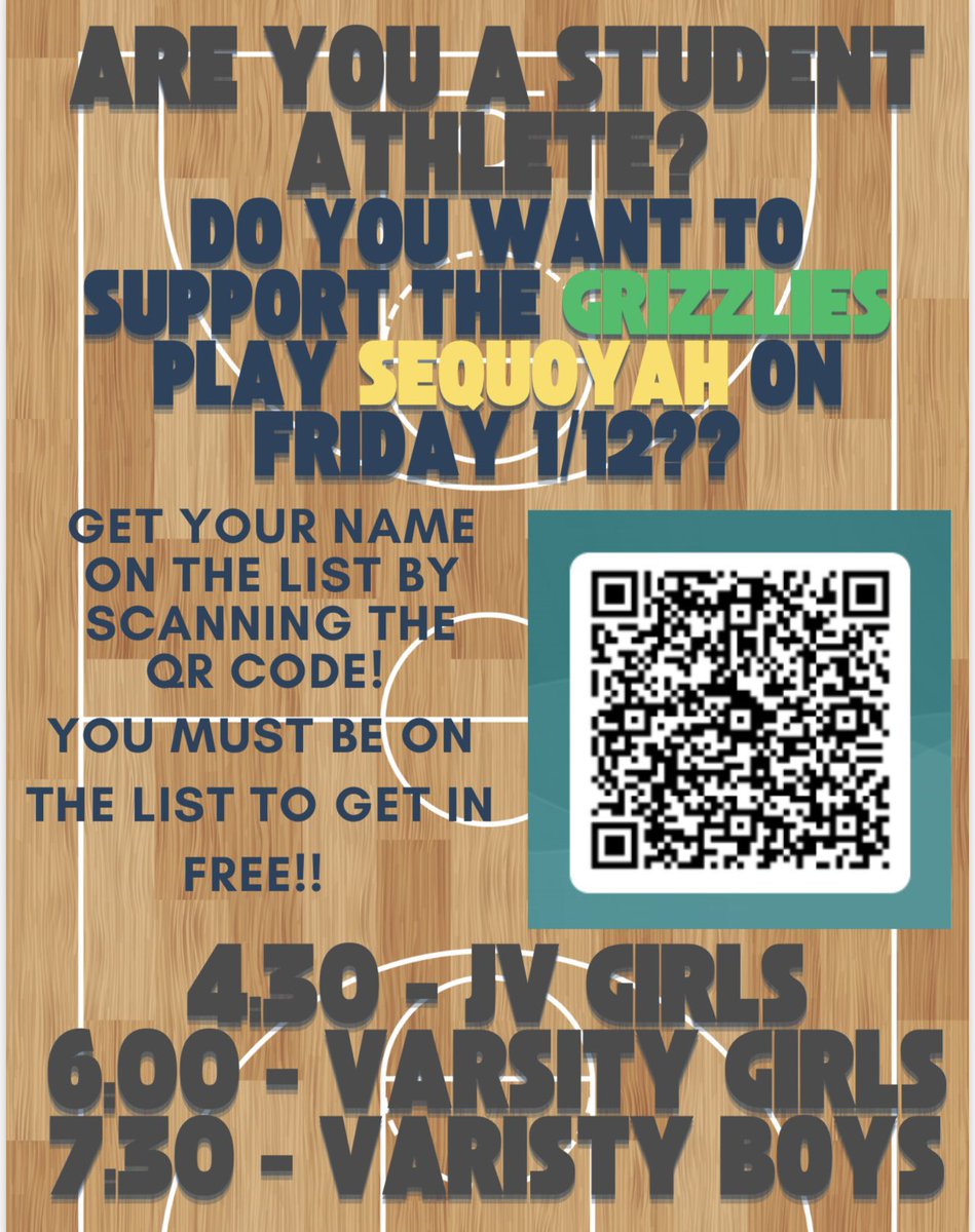 CreekviewWomensBasketball (@creekviewwbb) on Twitter photo Elementary School Night ✅
<a href="/CVHSJrHoops/">Creekview Jr Grizzly Girls Basketball</a> Night ✅
Pep Band ✅
Wear ⚪️⚪️ ✅
Now we need other athletes to come support our 🏀 teams! Scan QR or speak with your coach about getting in this Friday!
<a href="/FtballAtTheView/">Creekview Grizzly Football</a> <a href="/CVHS_MensSoccer/">Creekview Mens Soccer</a> <a href="/CVHSWomenSoccer/">Creekview Womens Soccer</a> <a href="/grizzlylaxgirls/">Grizzly Girl's Lax</a> Elementary School Night ✅
<a href="/CVHSJrHoops/">Creekview Jr Grizzly Girls Basketball</a> Night ✅
Pep Band ✅
Wear ⚪️⚪️ ✅
Now we need other athletes to come support our 🏀 teams! Scan QR or speak with your coach about getting in this Friday!
<a href="/FtballAtTheView/">Creekview Grizzly Football</a> <a href="/CVHS_MensSoccer/">Creekview Mens Soccer</a> <a href="/CVHSWomenSoccer/">Creekview Womens Soccer</a> <a href="/grizzlylaxgirls/">Grizzly Girl's Lax</a>