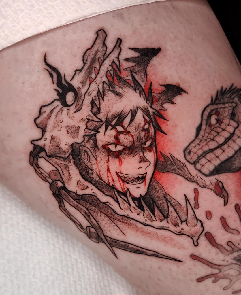 CSMBTC's tweet photo. Anyway DOROHEDORO TATTOOS!!!!! It's what I'm the most known for on IG so here's the spam!!! https://t.co/mEoV2gseEN