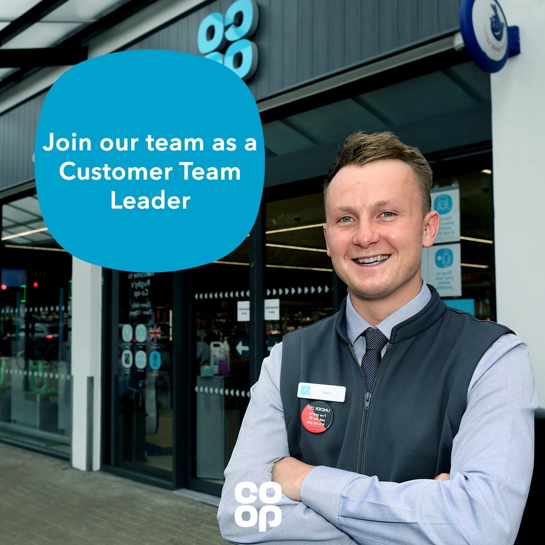 👋 We’re looking for a new in-store Team Leader to join <a href="/coopuk/">Co-op</a> 
✅  Up to 30% discount in-store.
🙌 Join a business that makes a difference: coop.uk/2OCZcPI