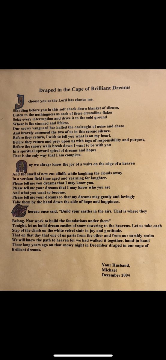 bizzlebubb's tweet photo. The reason I have high standards:  a poem my dad wrote for my mom https://t.co/PXjyjReYZU