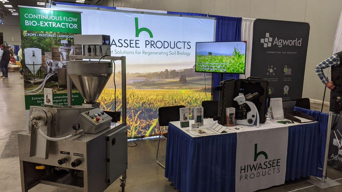 Hiwassee Products (@hiwasseeproduct) on Twitter photo It's great to be in Austin for the <a href="/POTATOEXPO/">Potato Expo</a>. Come past booth 942 to see the Bio-Extractor and h-Pack Mobile Microscopy Kit!
#SoilHealth It's great to be in Austin for the <a href="/POTATOEXPO/">Potato Expo</a>. Come past booth 942 to see the Bio-Extractor and h-Pack Mobile Microscopy Kit!
#SoilHealth